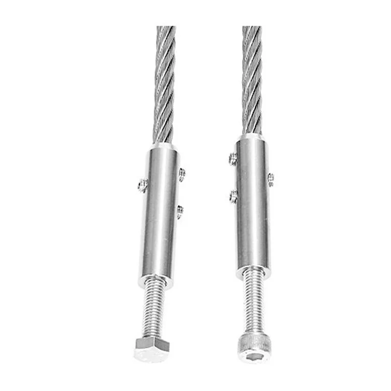 2-12mm Steel Wire Rope Lock Clip Ferrule Connector Hex & Socket Hex Lock Tab Cable Sleeve Tightener Turnbuckle Rigging Hardware