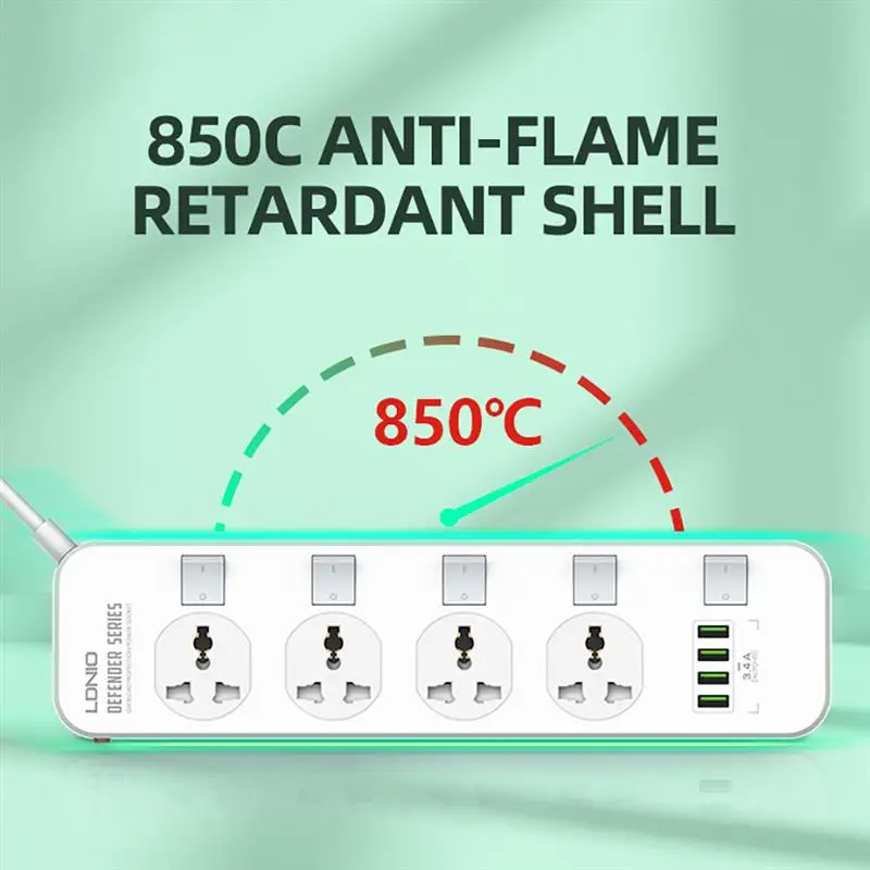 Independent switch universal bar 4USB multifunctional power bar plug American gauge socket wiring board