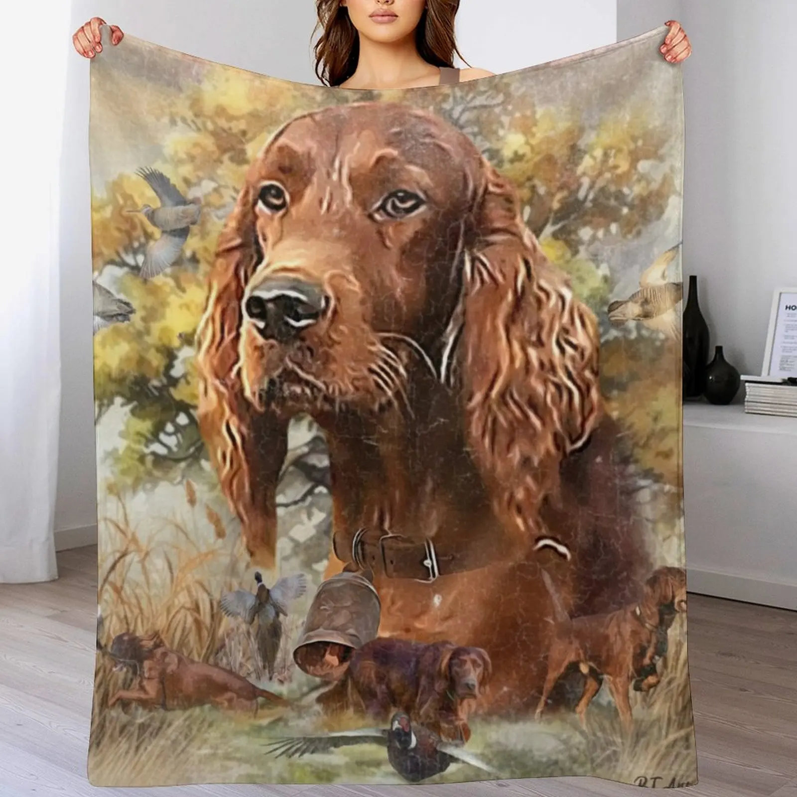 

Irish Setter - Ultimate Upland Bird Dog Throw Blanket Soft Beds Blankets For Sofas Soft Picnic Blankets