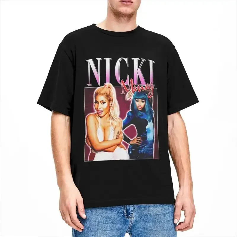 Men Women's Shirt Nicki Minaj Rapper Merch Funny 100% Cotton Short Sleeve Hip Ho