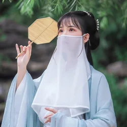 Antique Hanfu Chiffon Veil To Cover The Face And Protect The Face From The Ancient Wind Hanfu Accessories Cosplay