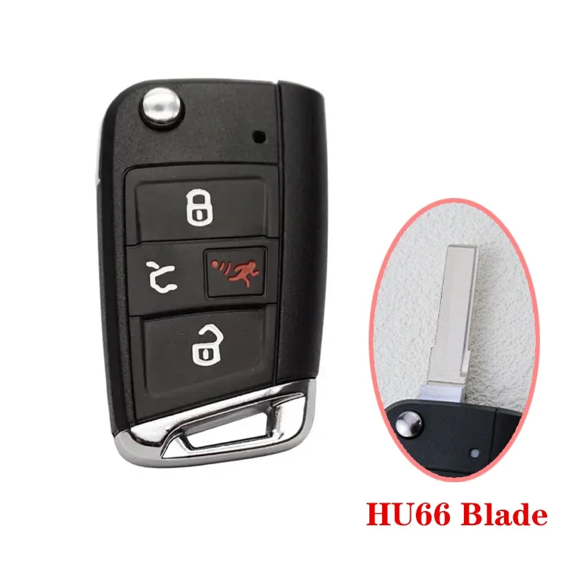 4 3 Bottons Car Key Fob custodia Shell per VW Volkswagen Golf MK7 Tiguan GTI Car Flip chiave a distanza pieghevole MQB48