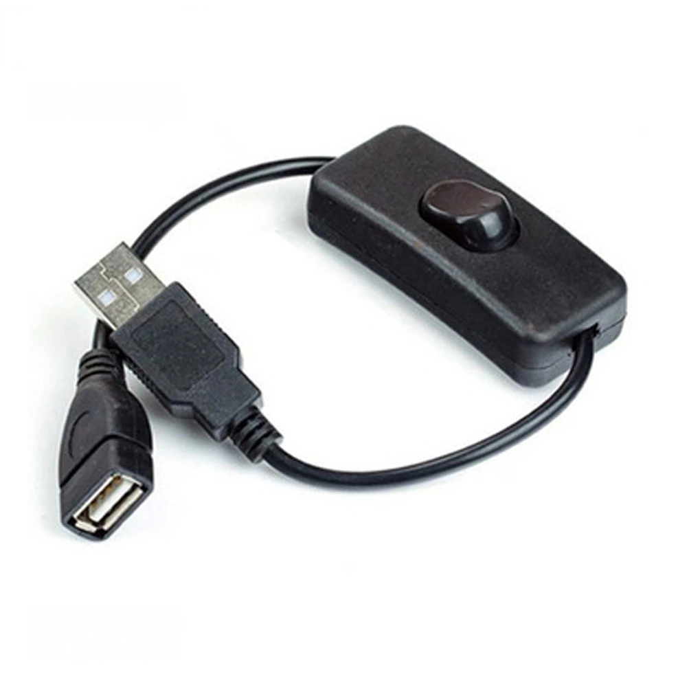 28cm USB Cable with Switch ON/OFF  Extension Toggle for  Lamp  Fan Power Supply Line Durable HOT SALE Adapter