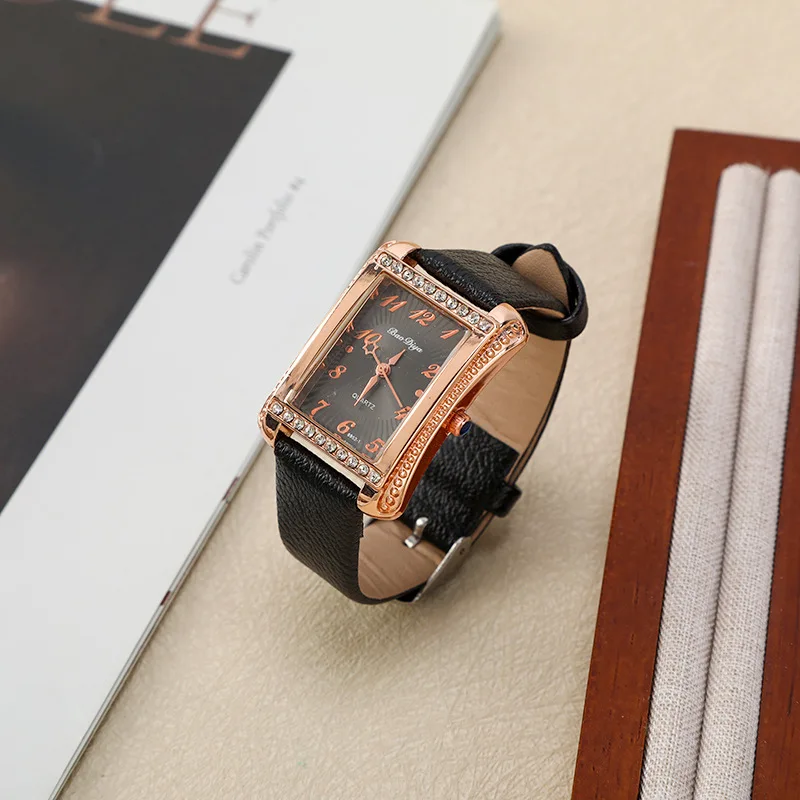 Простые женские часы Кварцевые наручные часы с маленьким циферблатом Популярные часы для девочек Reloj Круглые кожаные часы в подарок Часы Женские Наручные