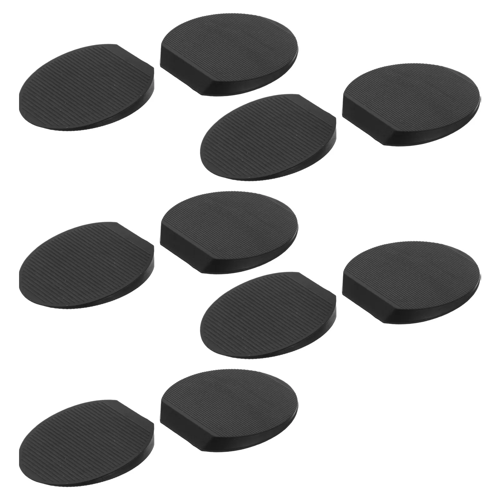 10Pcs Oval Shaped Furniture Levelers Rubber Shims Anti-Wobble Pads Soft Foot Pads for Table Chair Cabinet Floor Protection