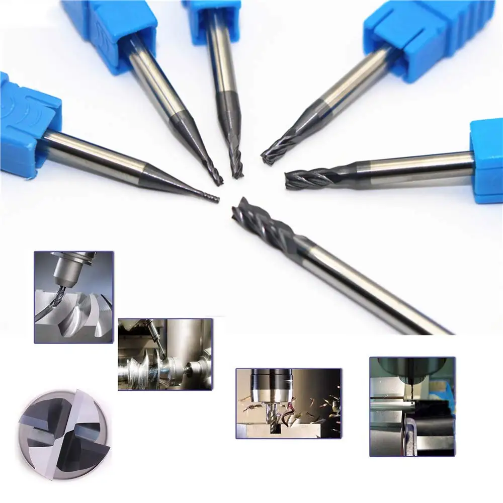 

3 шт. — 4,0 мм, концевая фреза, длина 75 мм, 4 канавки, вольфрамовая фреза с ЧПУ HRC63, прочная фреза для гравировки в заказе