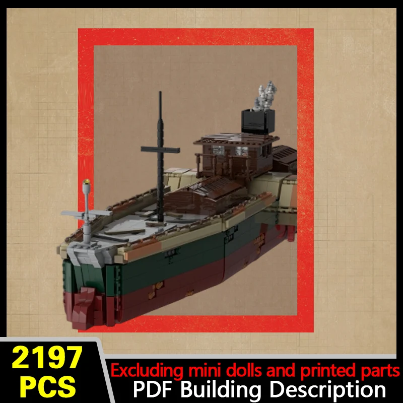Old Paddle Steamer Model MOC Building Bricks War Equipment Modular Technology Gifts Holiday Assemble Children Toys Suit