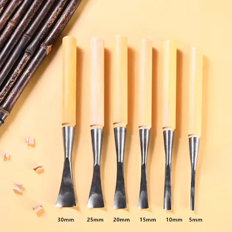Wood Carving Tools, Hand Woodworking Carving Knives, Arc Carving Knives, Ground And Handled Deep Round Gouges For Roughing Out