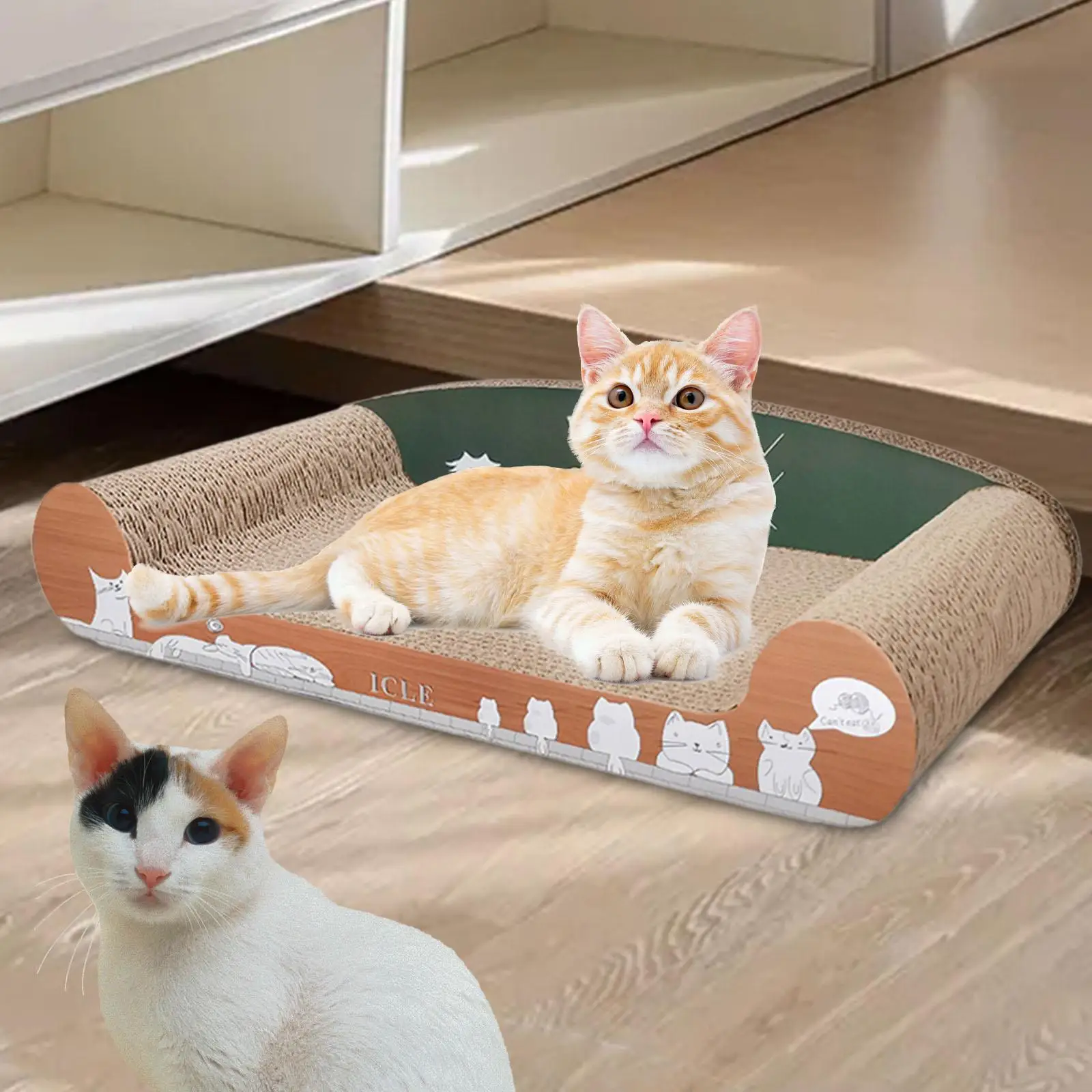 Cat Scratcher Sofa Multifunctional Sturdy Kitty Training Cat Furniture Vintage Pets Lounge Cat Scratching Pad for Indoor Cats