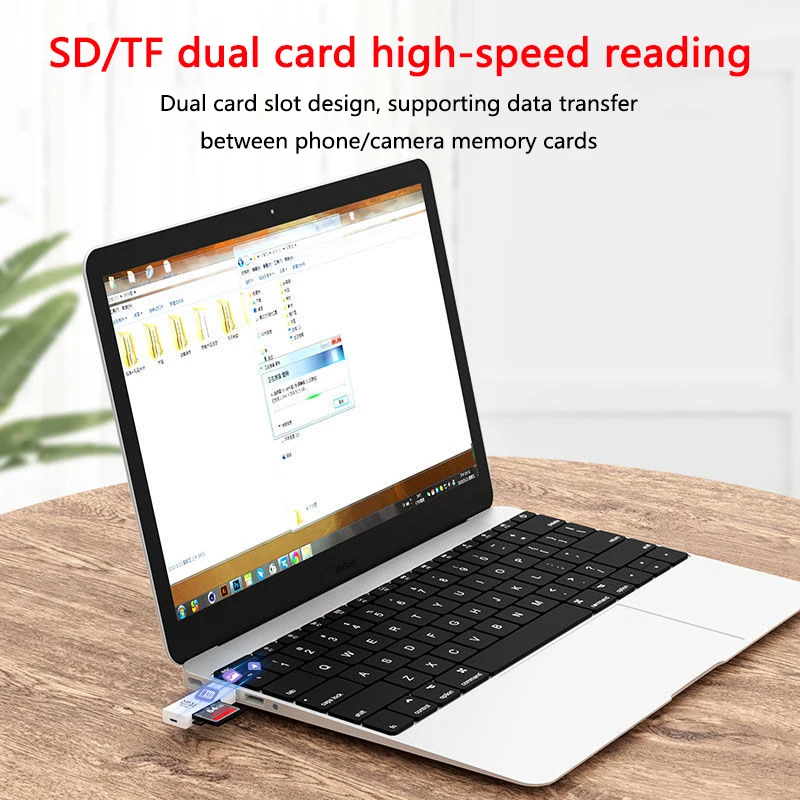 2 in 1 USB 3.0 Card Reader Micro sd card Reader usb adapter High Speed Cardreader TF Memory card For PC Laptop Accessories