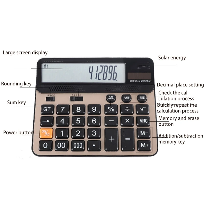 14 Digits Electronic Calculator Large Screen Desktop Calculators Home Office School Calculators Financial Accounting