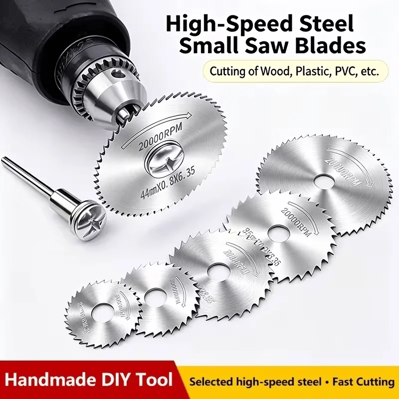 Electric Cutting Wheel Kit with Chainsaw-Style Blades And PTFE Tape, Heavy-Duty Saw Blades for PVC Pipe, Wood, Metal