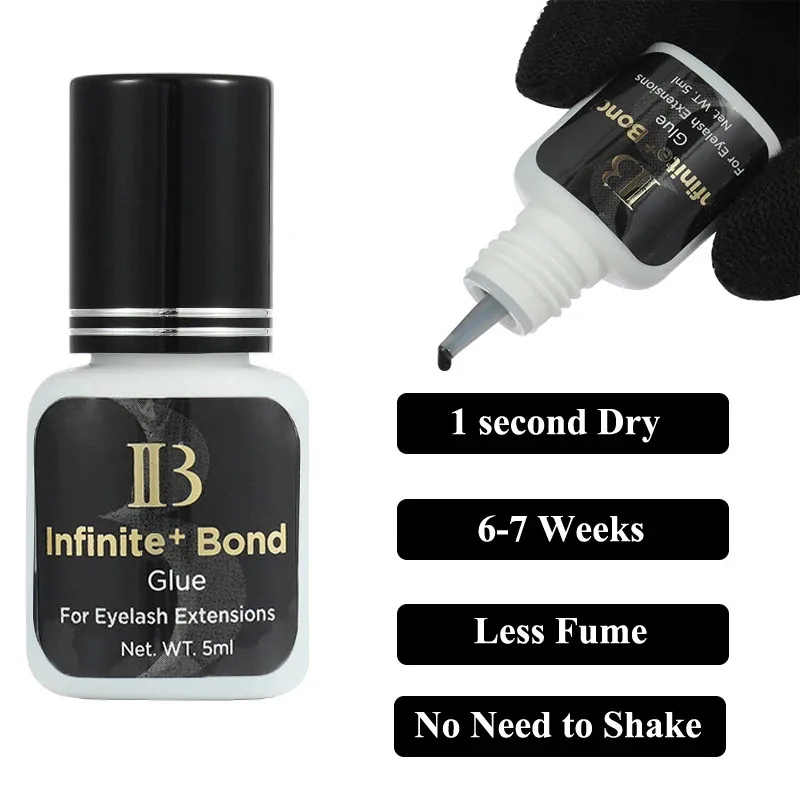 Pegamento de pestañas IB Original Super Plus Hyper Bond, nuevo pegamento maestro, adhesivo de extensión de pestañas i-beauty, pegamento coreano de secado rápido de larga duración