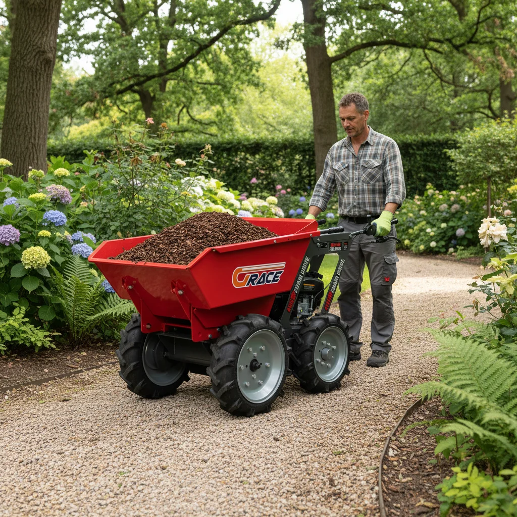 

Garden Farm Mini Dump Truck 1-2Ton Self Walking Wheel Hydraulic Tipping Dumper Loading Unloading Vehicle
