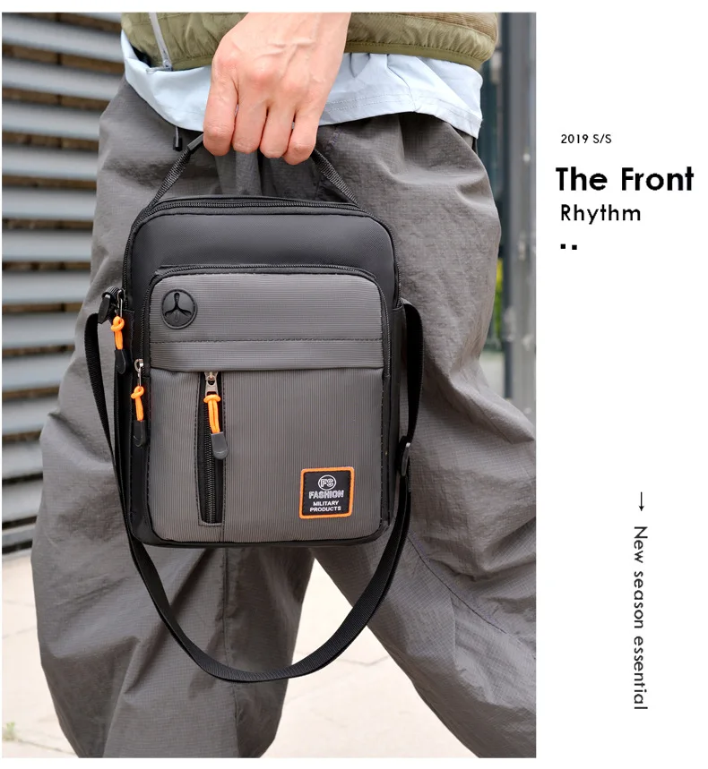 Geräumige Herrentasche, Umhängetasche, wasserdichter und abriebfester Rucksack mit mehreren Fächern, ideal für den Geschäftsalltag. – Detail 22