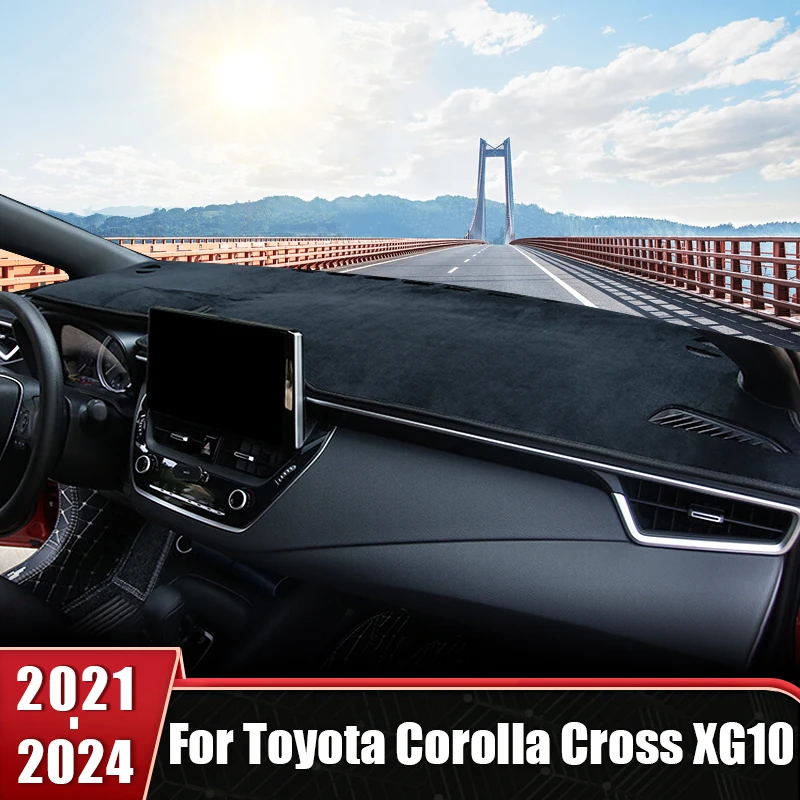 

For Toyota Corolla Cross XG10 2021 2022 2023 2024 Hybrid Car Dashboard Cover Sun Shade Avoid Light Mat Non-Slip Pad Accessories
