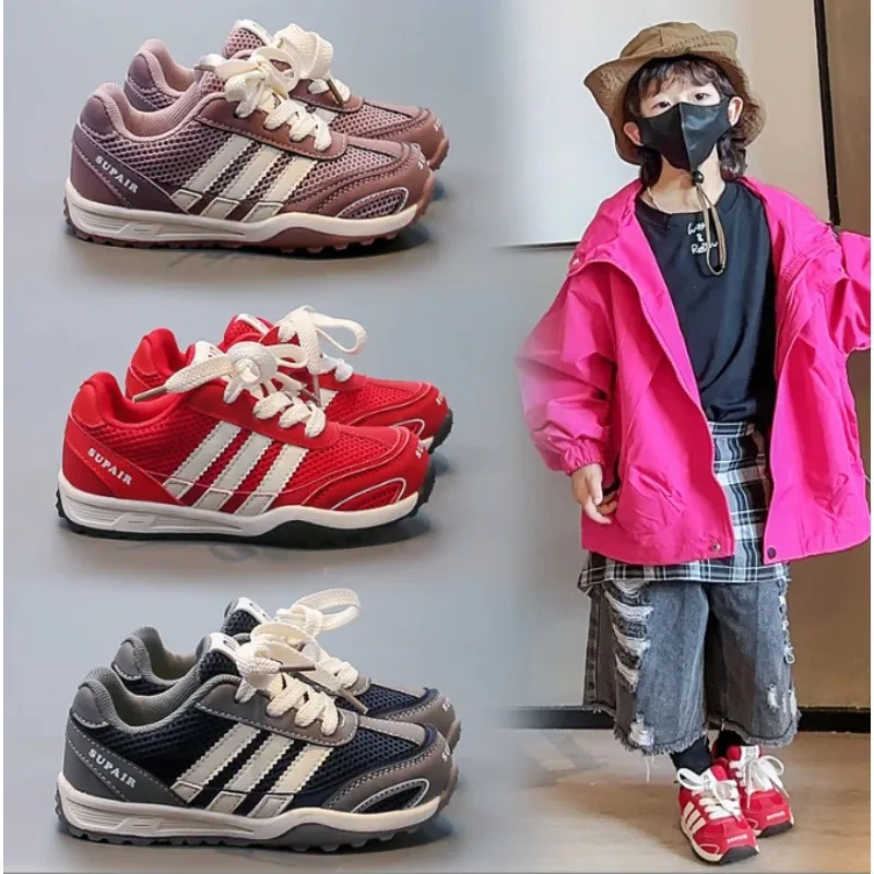 

Детские дышащие кроссовки, осенние уличные нескользящие кроссовки для мальчиков, легкая удобная повседневная обувь для девочек на мягкой подошве