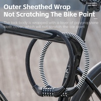 WEST BIKING Multicolor Bicycle Cable Lock Portable Anti-Theft Wire Lock Kid Students 5-Digit Password MTB Road Bike Cycling Lock