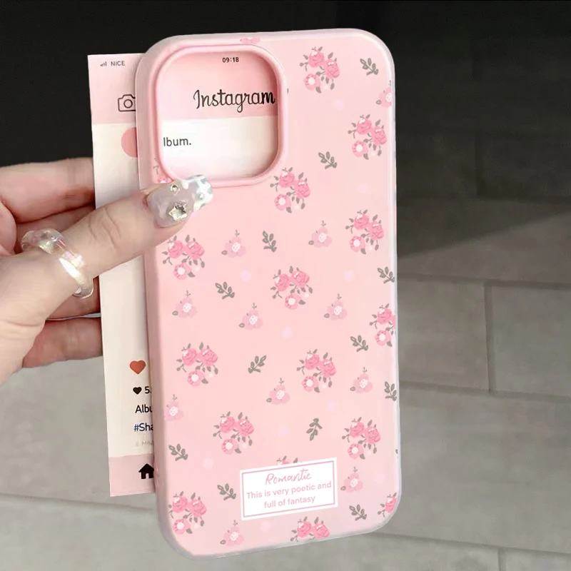 

Pink Rose flower Pattern Phone Case For Xiaomi Poco 17 Pro Max 11T 12T 13T 14T 15T Pro 14 15 Ultra 13 14 15 Silicone Funda Coque