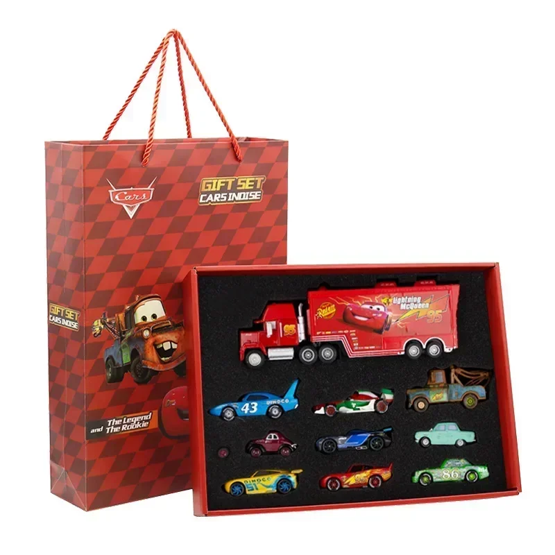 

Cartoon Pixar Cars Metal Diecast Lightning McQueen Master Champion Car Model Toy Gift Set Uncle Jackson Truck Kids Birthday Gift