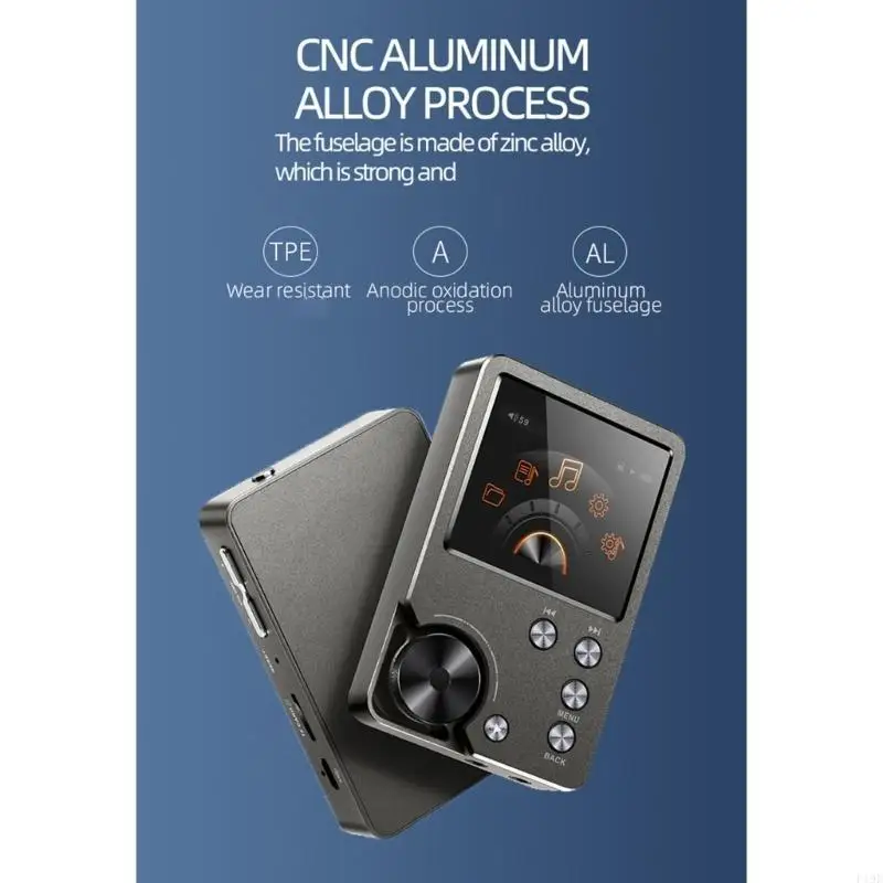 

HiFi Audios Player DSD256 Support 25Hour Playbacks MP3 Player Color Color Screen MultiFormat Music Compatibility Metal Body F19E