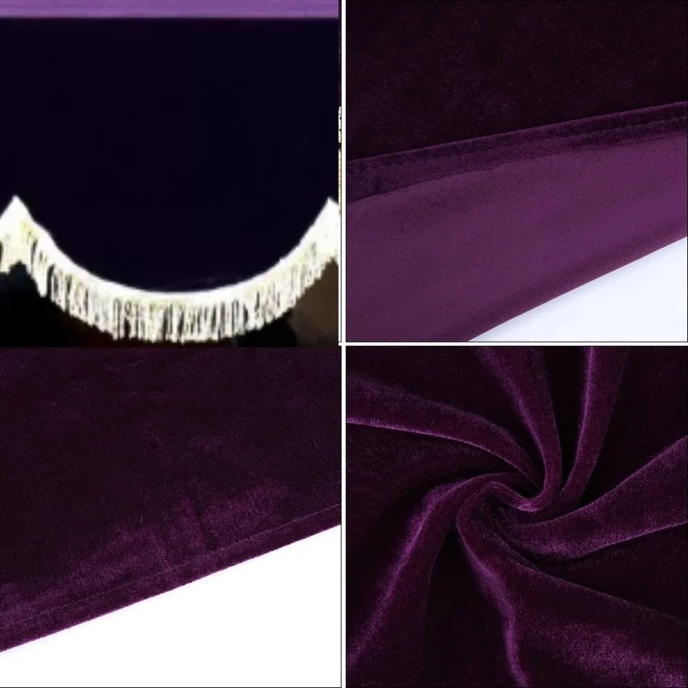 Velvet Piano Dust Cover​ General 88/118-131 Type Piano Half Cover ​Half-Covered Piano Cover​ Dark green/Violet/Black