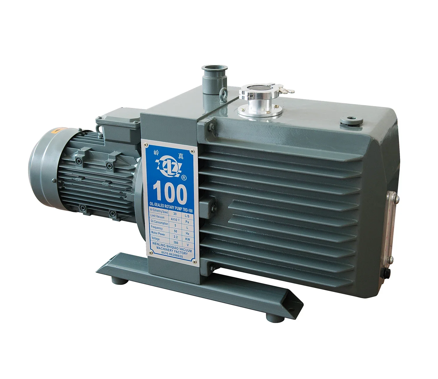 

High industrial gas ballast valve rotary vane vacuum pump 3HP 12cfm TRD-100