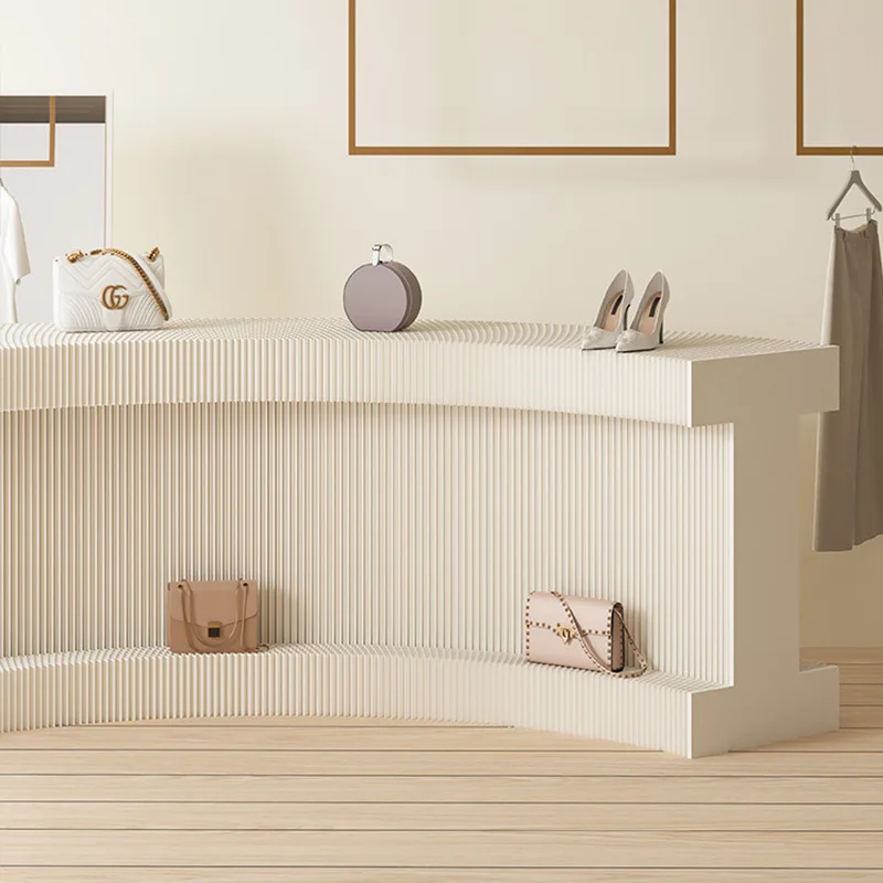 Long Nakajima Booth Stand Display Cabinet Exhibition Flow Table Shelf Clothing Store Display Stand Folding