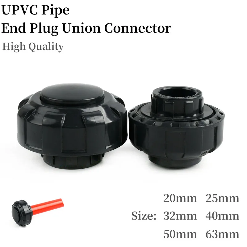 

1/3PCS 20/25/32/40/50/63mm High-Quality UPVC Union Joints Garden Plant Irrigation Accessories Water Pipe Connector Upvc Fittings