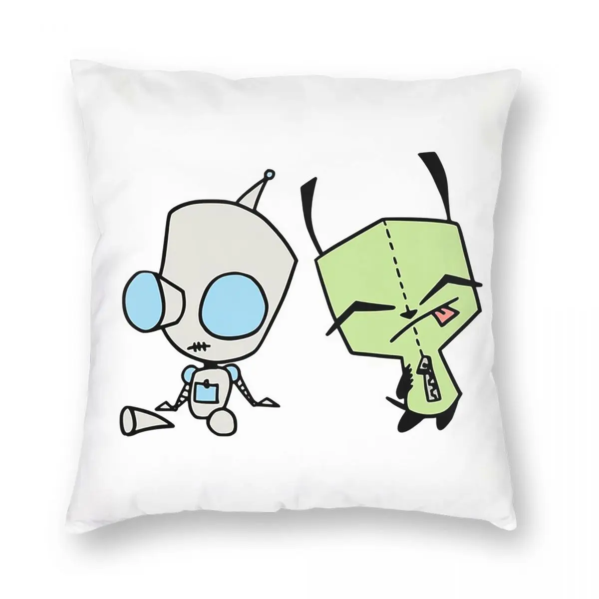 Cartoon Invader Zim Gir Game Square Pillowcase Pillow Cover Cushion Zip Decorative Comfort Throw Pillow for Home Sofa