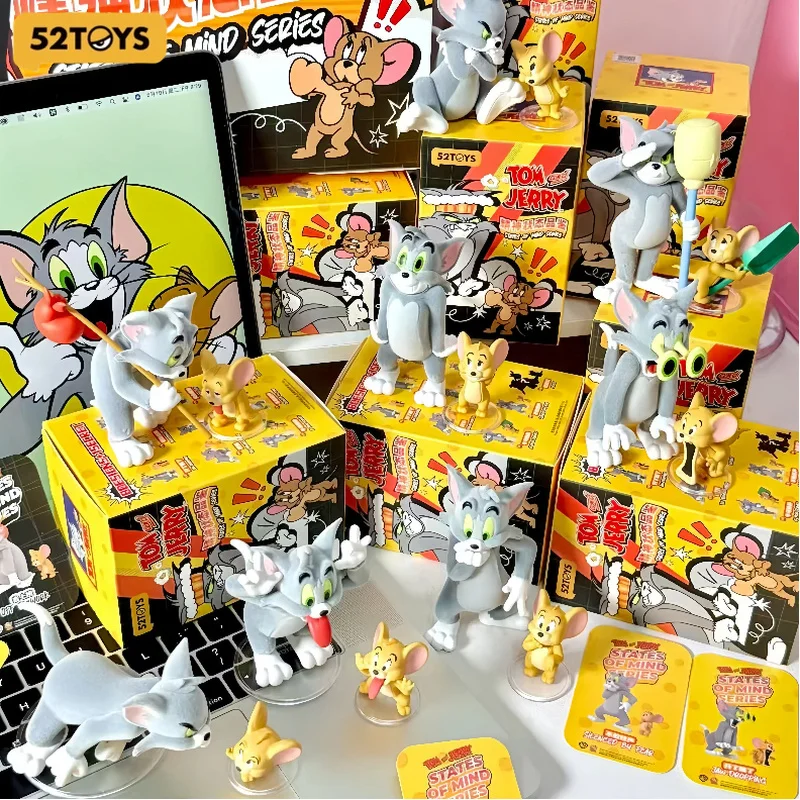 

52TOYS TOM And JERRY Cat And Mouse слепая коробка Mental State Series милый настольный орнамент ручной работы Коллекционная кукла для забавного подарка