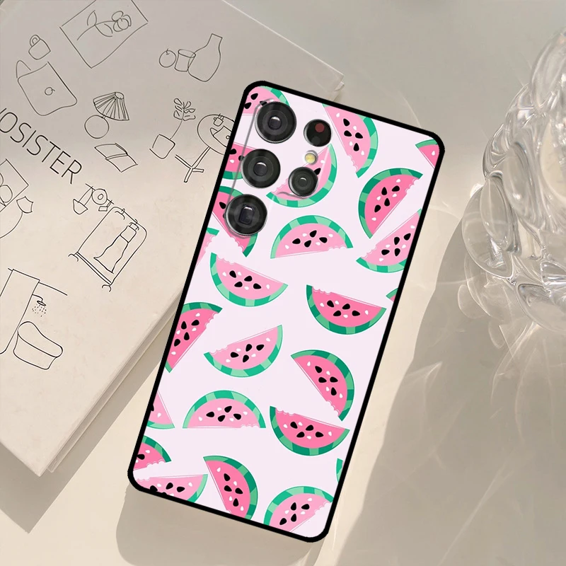 Summer Fruit Watermelon Case For Samsung Galaxy S23 S21 S22 Ultra S20 FE S8 S9 S10 Plus Note 10 Note 20 Ultra Cover