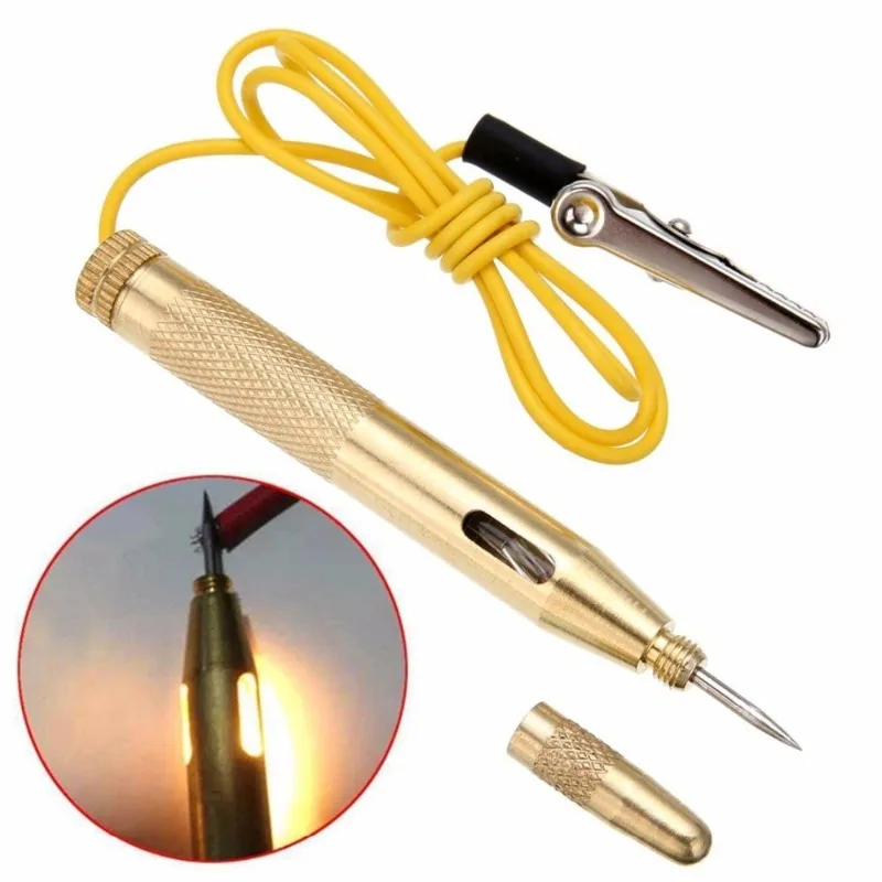 Diagnostic Tools DC 6V 12V 24V Copper Auto Car Light Circuit Tester Lamp Voltage Test Pen Detector Probe Light System Test