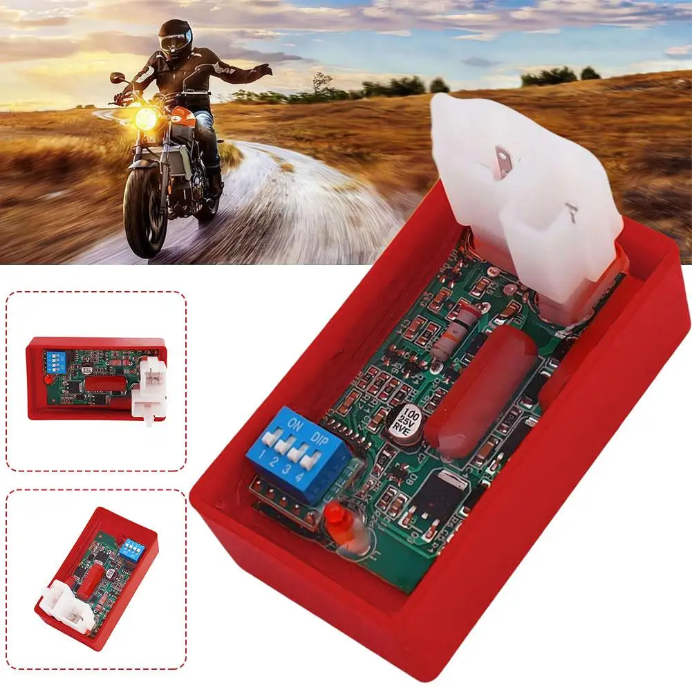 Programmable CDI For Motorcycle Lgnition 6 Pin AC CDI Red Racing Box DIP Switch Speed For CG125 CG150 150CC FT CGL WY ML 12 Y7A1