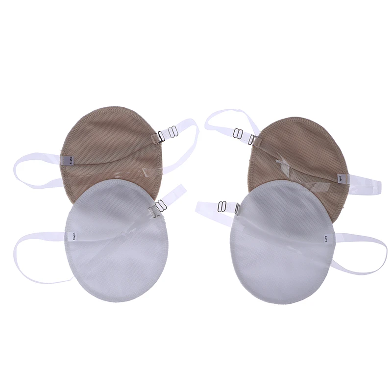 1 pasang bantalan pelindung keringat ketiak yang dapat dicuci dan digunakan kembali pelindung keringat ketiak tali bahu warna kulit tidak terlihat