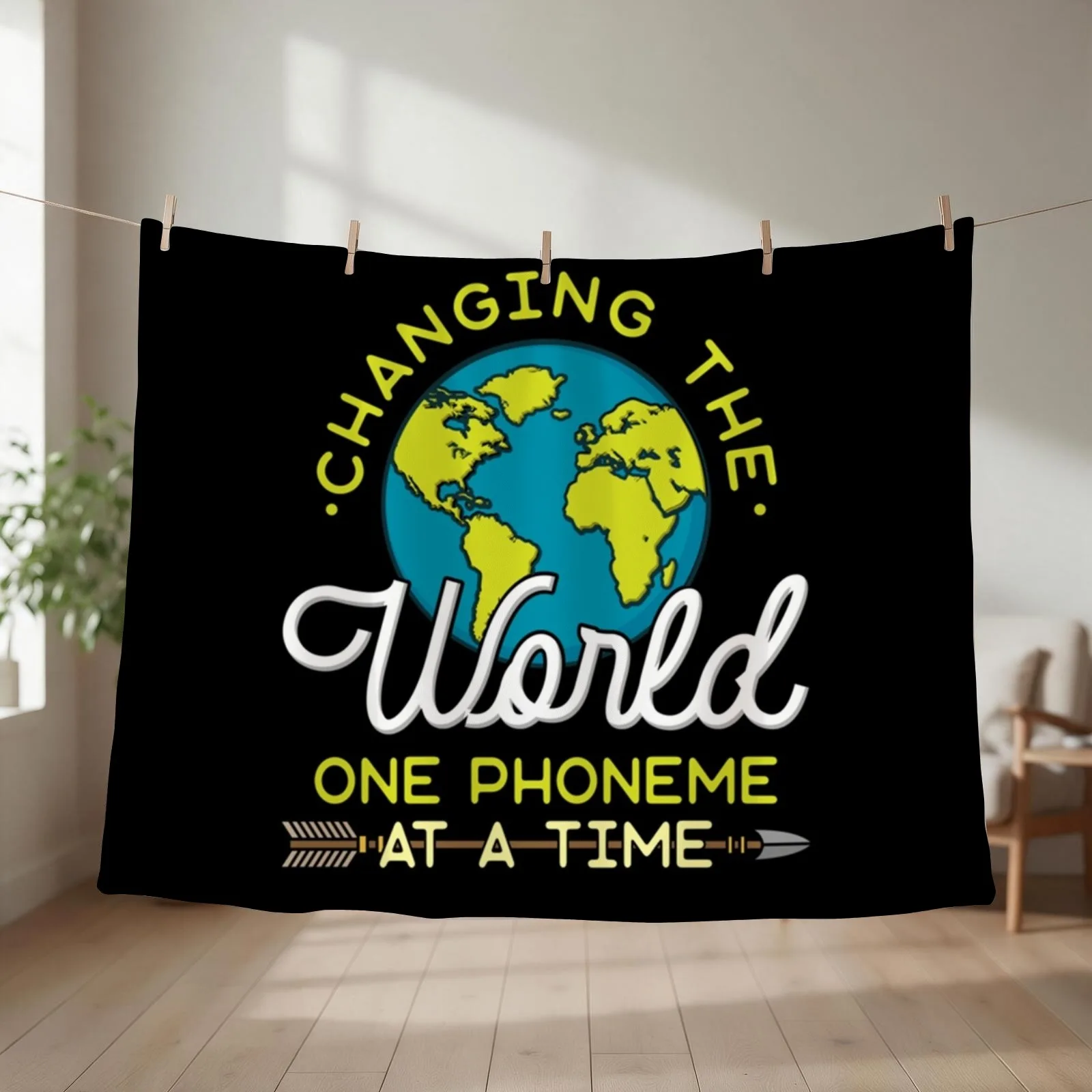 SLP - Speech Language Pathologist - Changing The World Throw Blanket Camping Bed linens Picnic Plaid on the sofa Blankets
