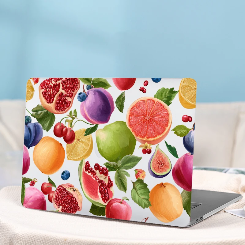 EGYAL Laptop Case for MacBook Air 13.6 M4 2025 Air 15.3 Colorful fruits Pattern Case for Pro 14 M4 M3 M2 M1 Air 13 A2337 Cover