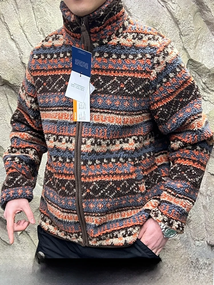 

Мужская зимняя куртка с двусторонней термоизоляцией, воротником-стойкой, узором Le Pattern, из полиэфирного волокна, с длинными рукавами, на молнии