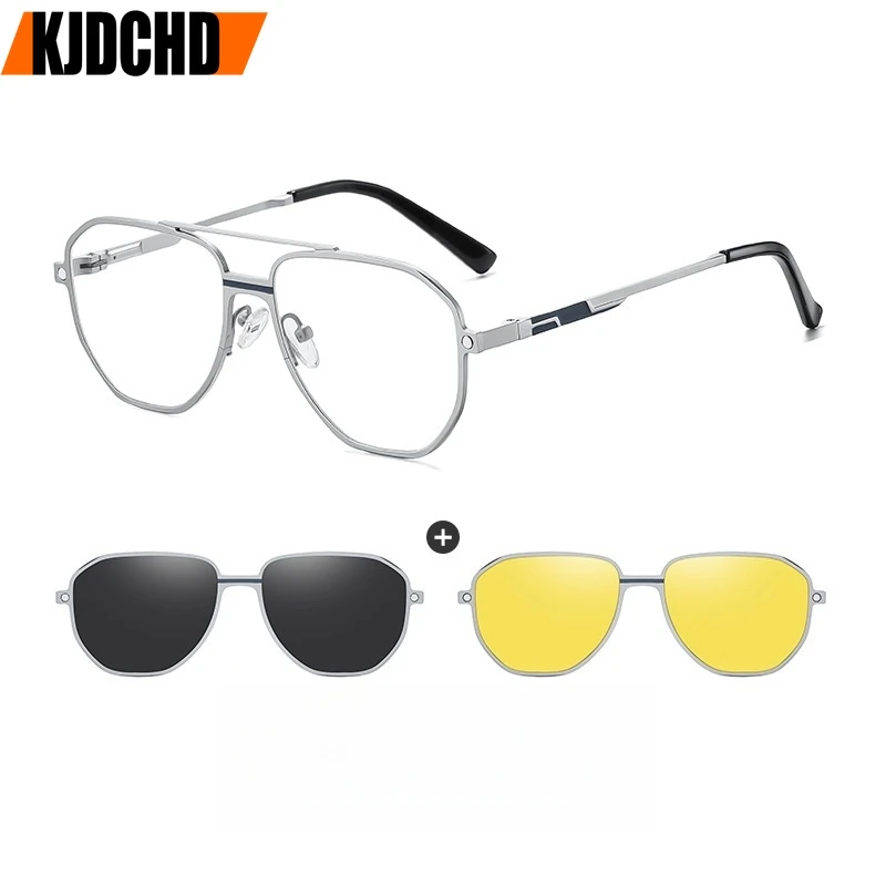 

KJDCHD модные поляризационные магнитные клипсы для мужчин, анти-УФ-маленькие оптические очки по рецепту, оправа для женщин