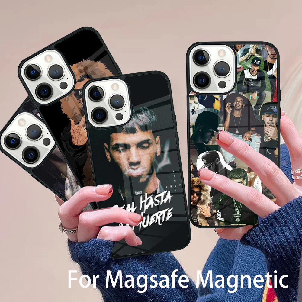 

Anuel AA Real Hasta La Muerte Phone Case Magesafe Magnetic Wireless Charge Cover For IPhone 16 11 12 13 14 15 Pro Max Plus Mini