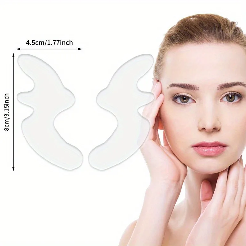 رقع سيليكون قابلة لإعادة الاستخدام للوجه تقلل التجاعيد الدقيقة رقعة ترطيب لخط ابتسامة ناعمة وخط العبوس وأقدام الغربان #2