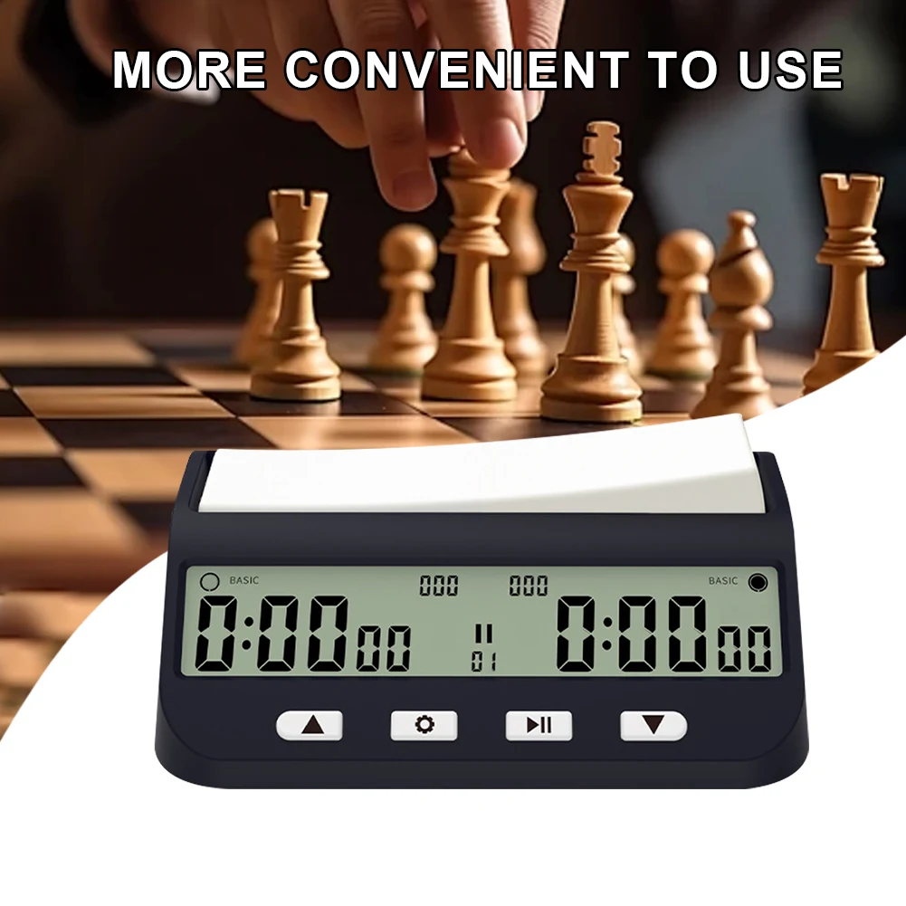 Digital Chess Timer with Basic Delay and Positive Time Features Game Timer Portable Digital Chess Clock for Board Games view 3