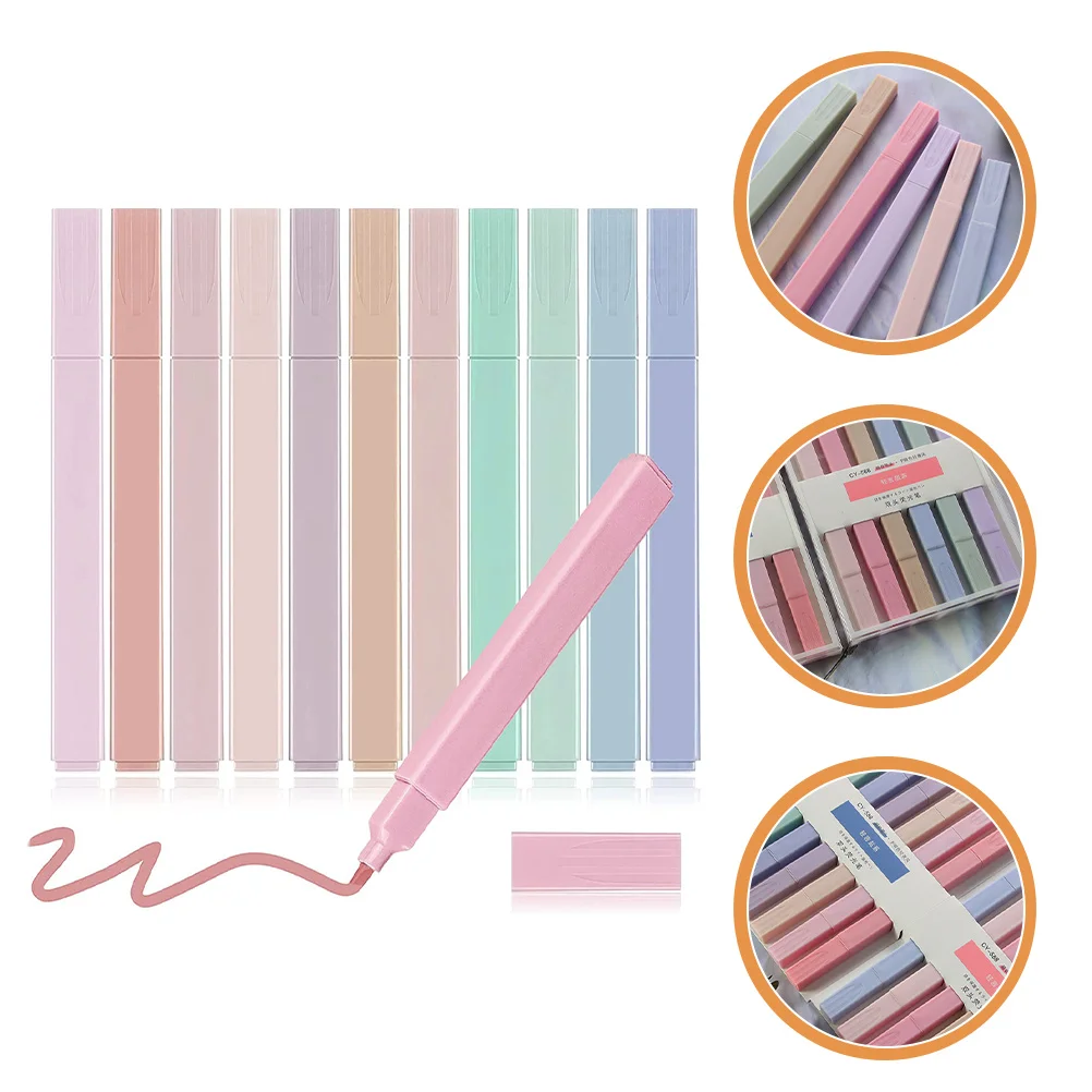 

12 Pcs Highlighter Work Pen Household Marking Fluorescent Liquid Markers School Highlighters