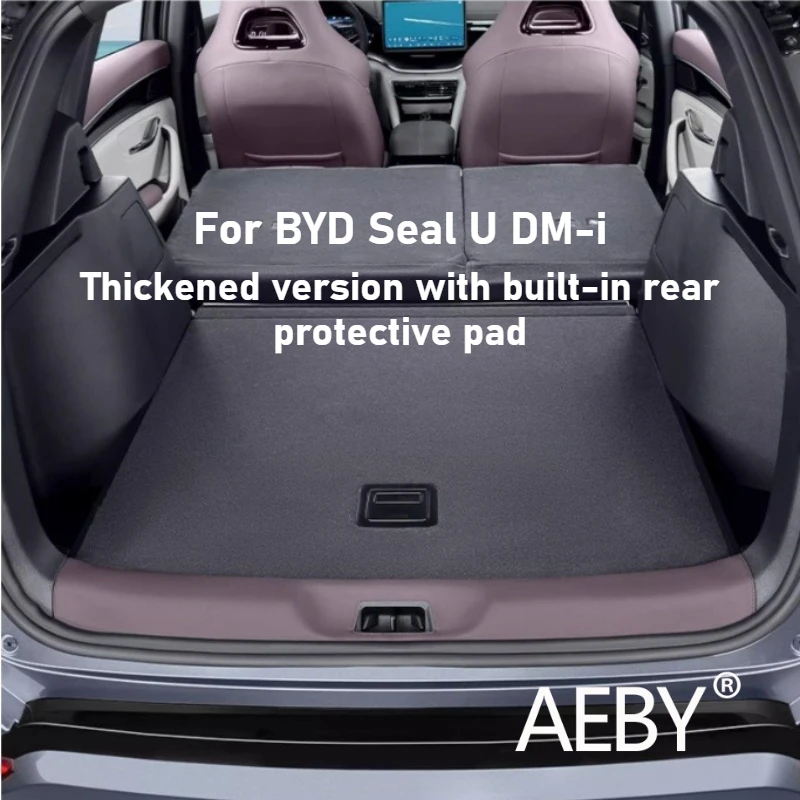 

AEBY For BYD Seal U DM-i 2020-2025 Car Trunk Mat, Rear Bumper Leather Protector Scratch Proof Cargo Liner Interior Accessories