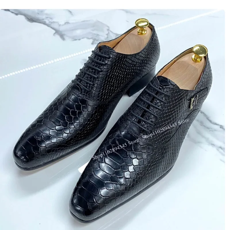 

Balck Stone Print Lace Up Men Shoes Men's Dress Shoes Shallow Pumps High Quality Party Shoes Big Size 47 Zapatillas Mujer