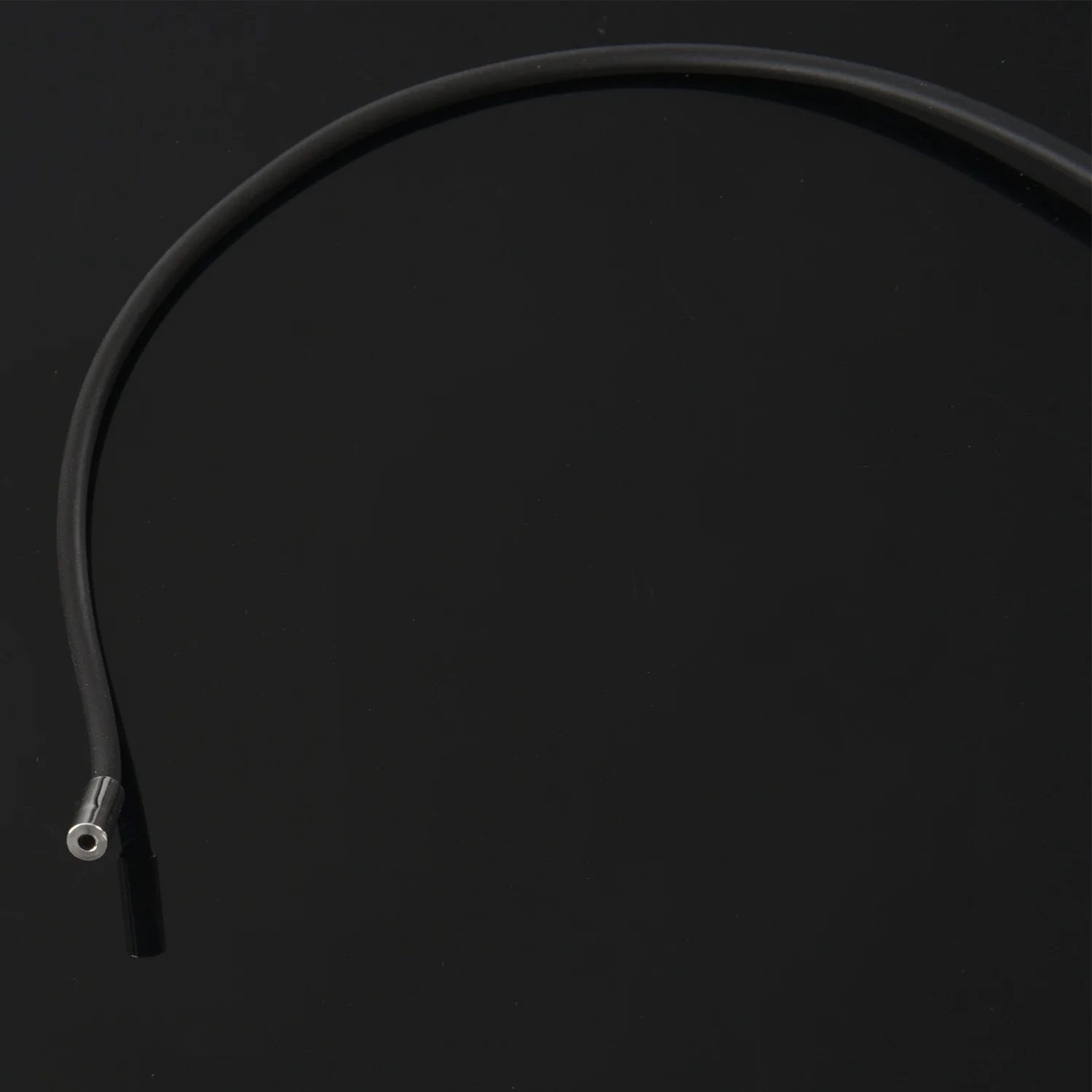 AB13-3Mm Cord In Rubber Black Necklace With Clasp In Steel Stainless - 16 Inch