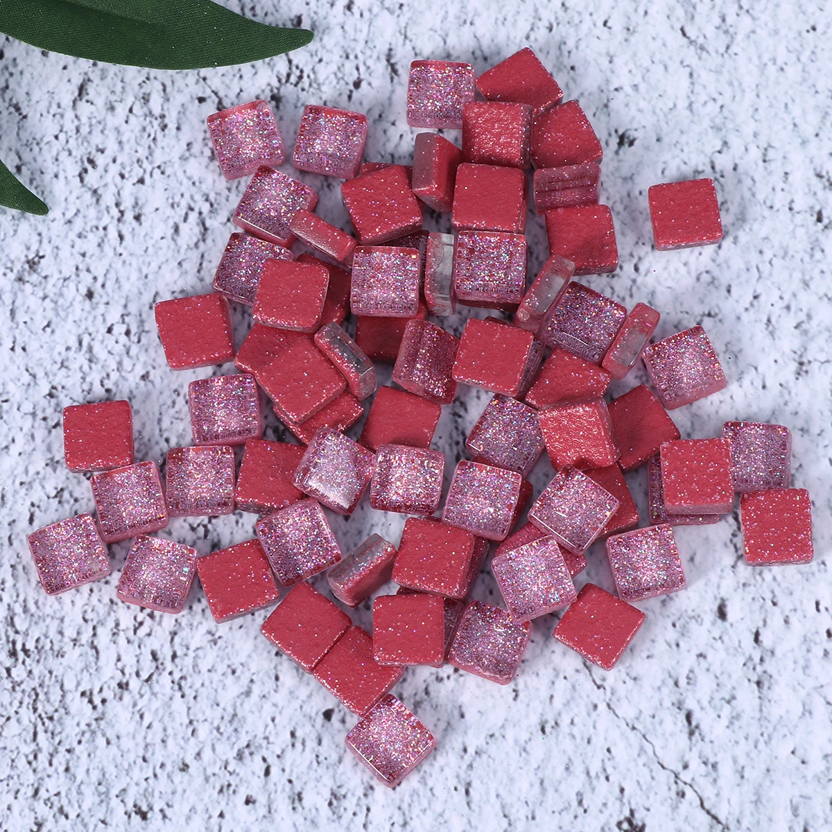 

200 G Mosaic Tiles Plate Decoration Handmaking Toy Children's Room Photo Frame Square Glass Crystal Glitter