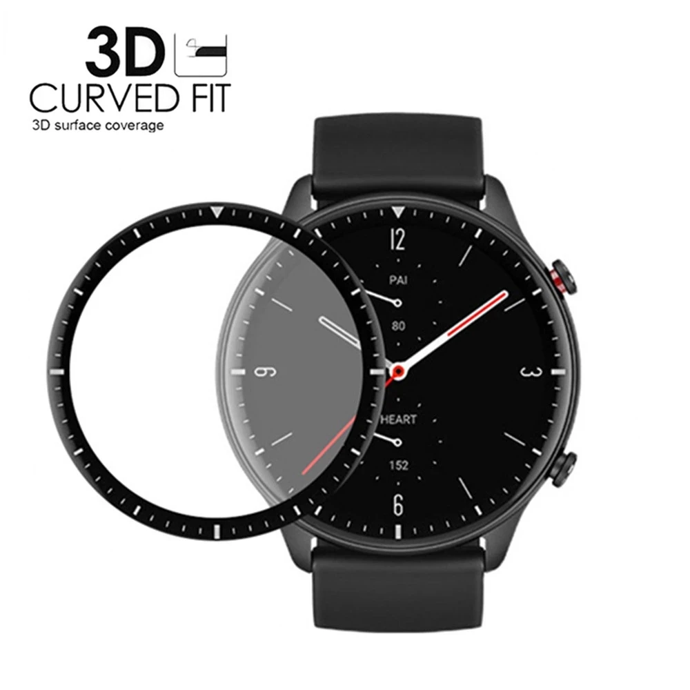 9D لينة الزجاج المقسى فيلم ساعة ل شاومي HuaMi Amazfit GTR GTS 2 Mini 2E حامي الشاشة ل HuaMi Amazfit بيب S U برو البوب