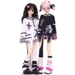 1/4 Doll Clothes For BJD Doll Accessories MSD Puyoodoll Casual T-shirt Vest Doll Dress Up Gift Diy Clothes (Excluding Dolls)