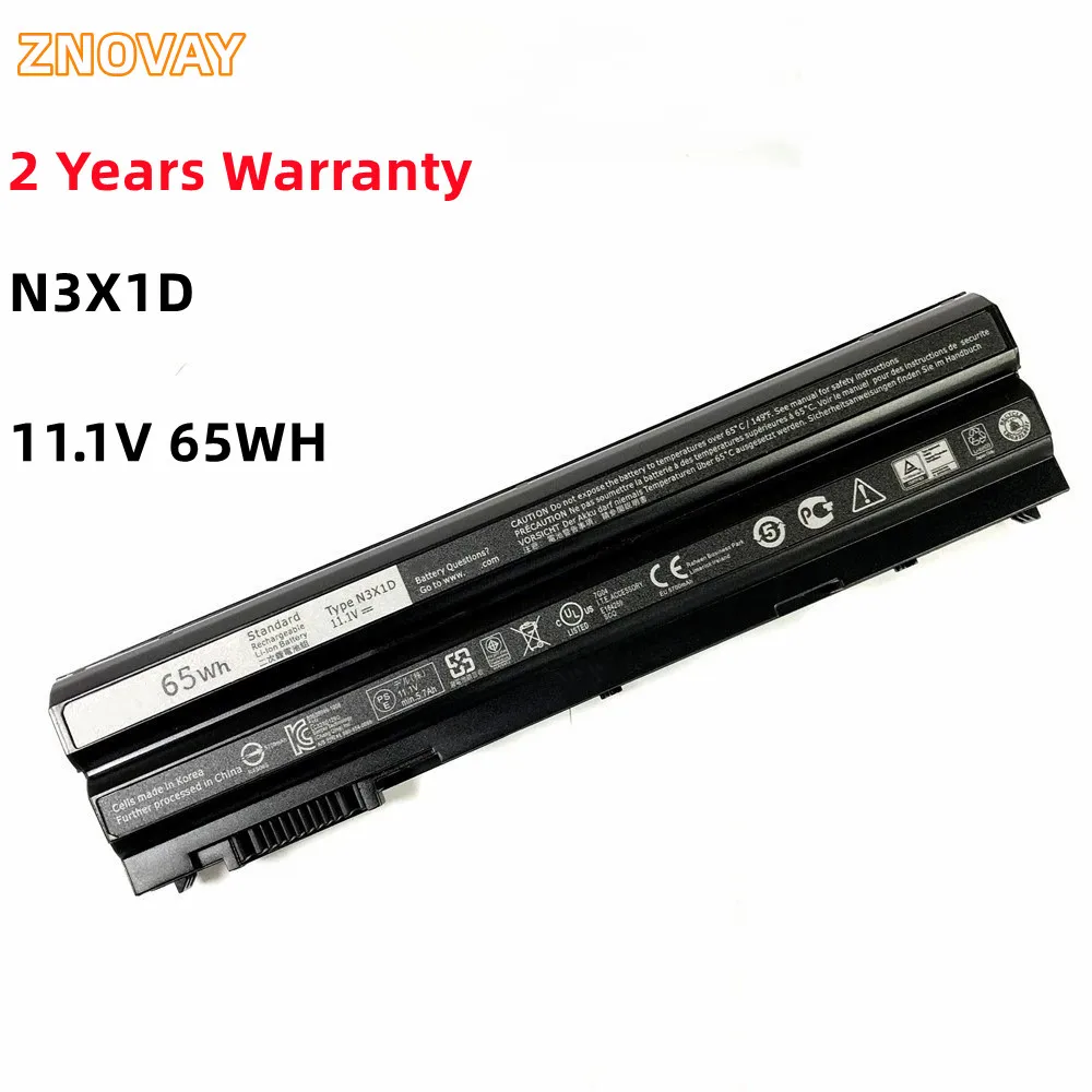 

ZNOVAY N3X1D 11.1V 65WH Laptop Battery for DELL Latitude E5420 E5430 E5520 E5530 E6420 E6520 E6430 E6440 E6530 E6540